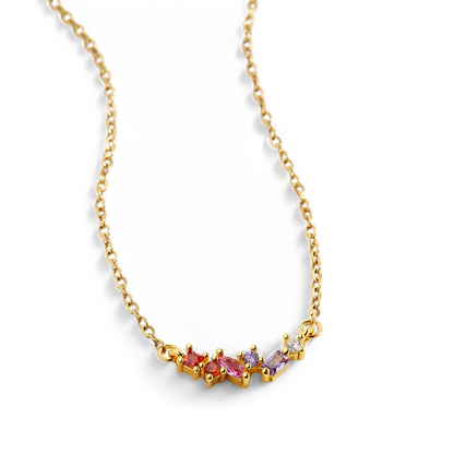 Collier avec pierre de naissance ombrée