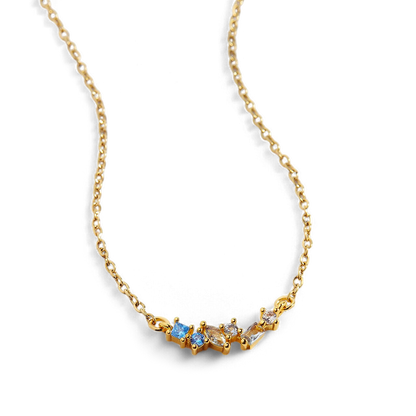 Collier avec pierre de naissance ombrée