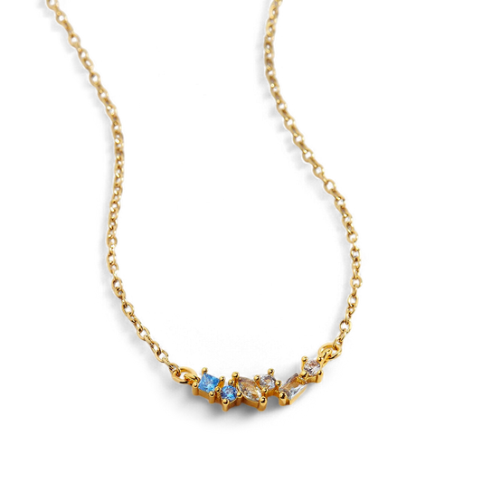 Collier avec pierre de naissance ombrée