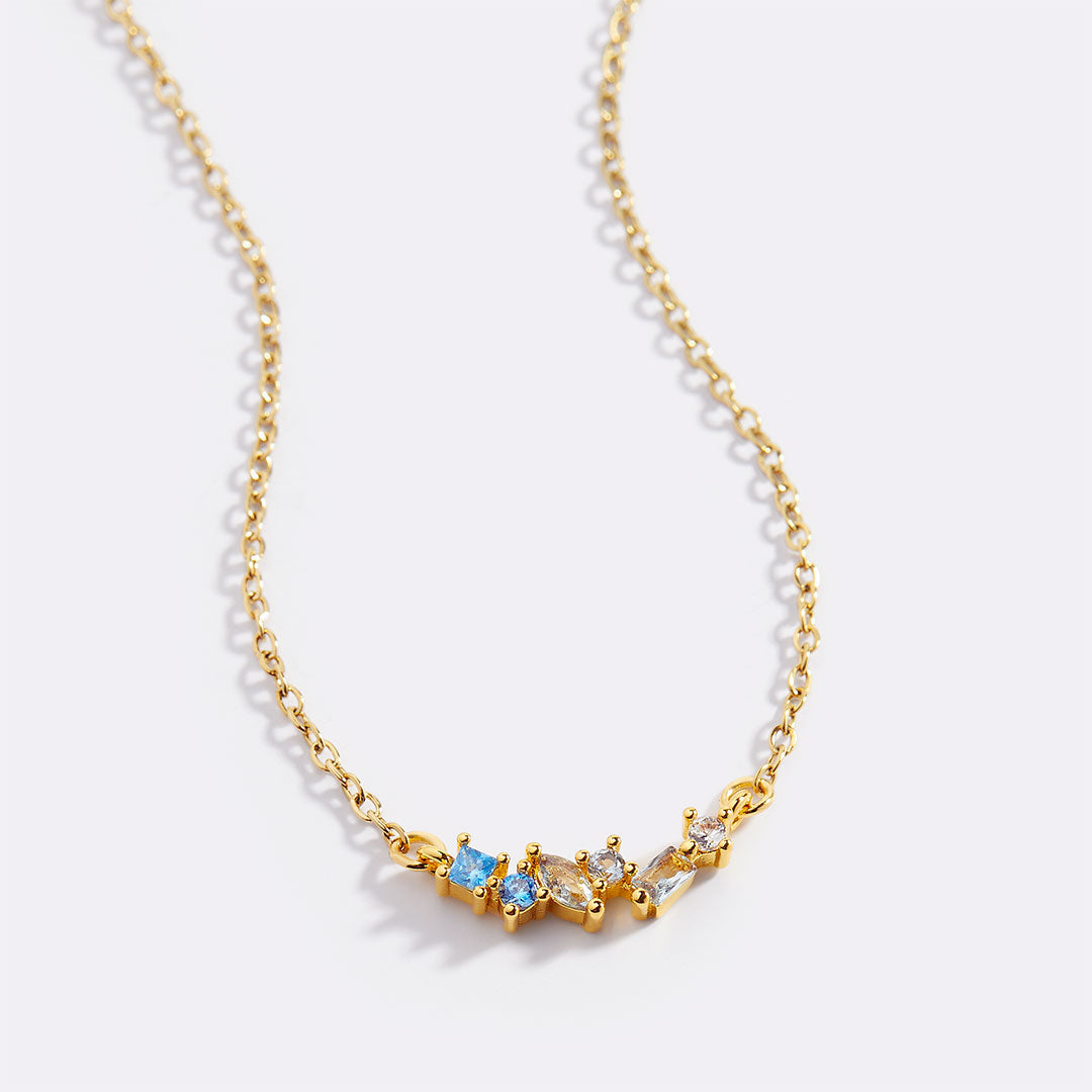 Collier avec pierre de naissance ombrée