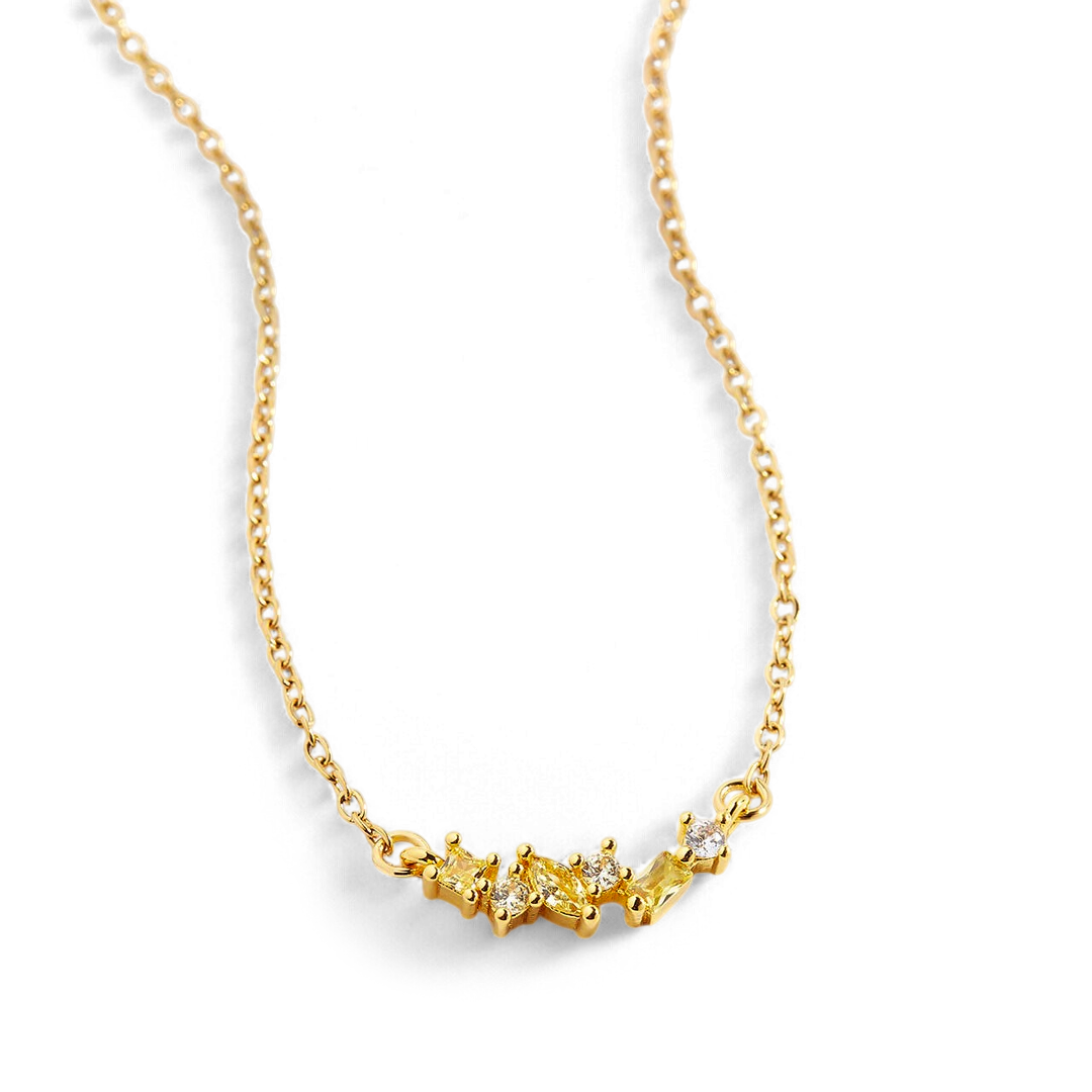 Collier avec pierre de naissance ombrée