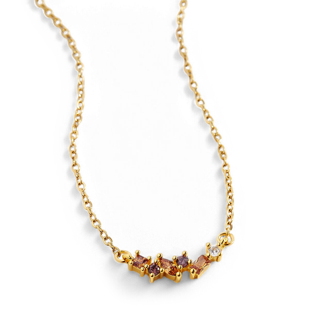 Collier avec pierre de naissance ombrée