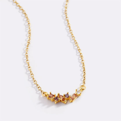 Collier avec pierre de naissance ombrée