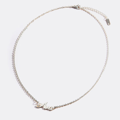 Collier avec nom en plume 