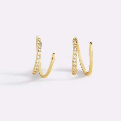 Boucles d'oreilles créoles à double boucle