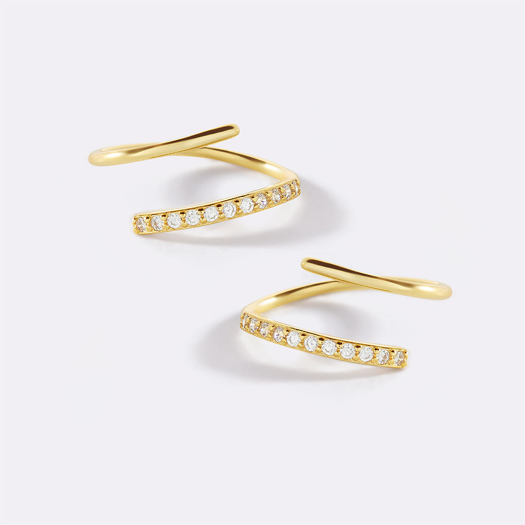 Boucles d'oreilles créoles à double boucle