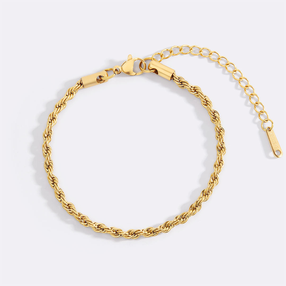 Bracelet chaîne corde essentiel