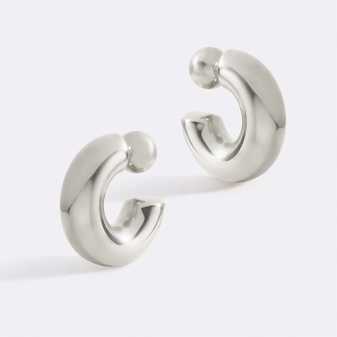 Boucles d'oreilles créoles réversibles