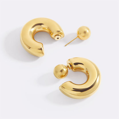 Boucles d'oreilles créoles réversibles