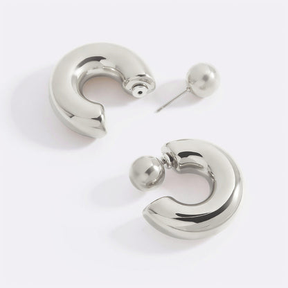 Boucles d'oreilles créoles réversibles