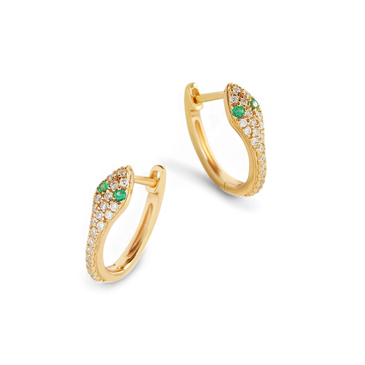 Boucles d'oreilles Huggie Serpent