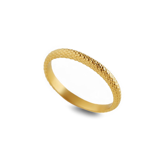 Bague empilable en peau de serpent