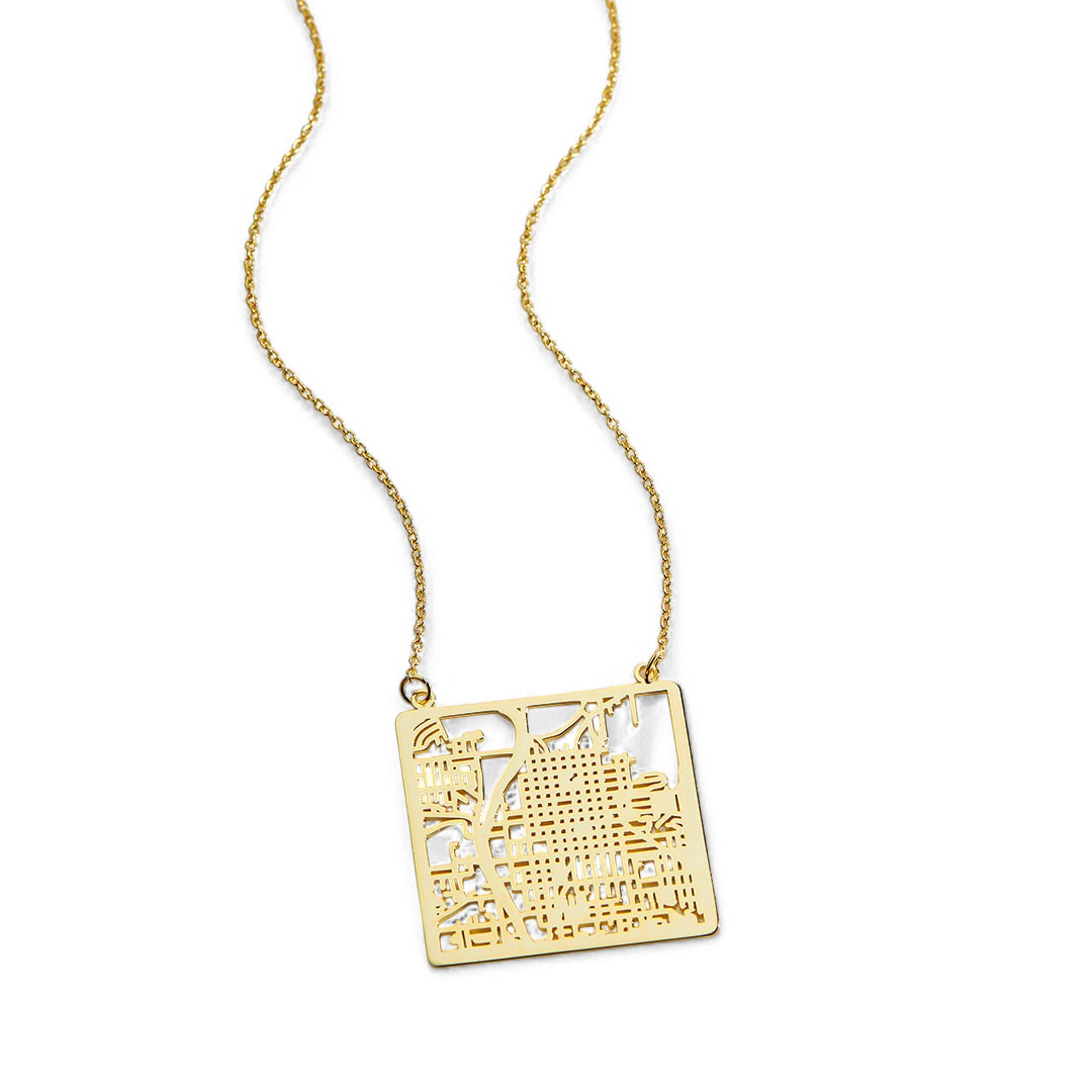 Custom Map Necklace