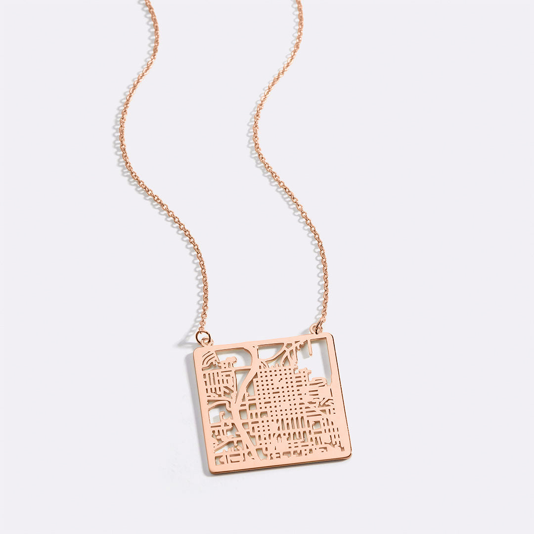 Custom Map Necklace