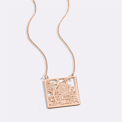 Custom Map Necklace