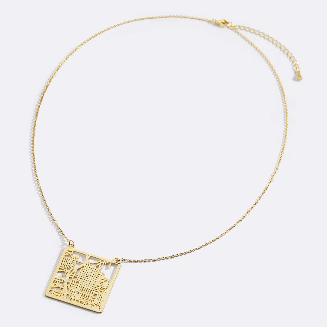 Custom Map Necklace