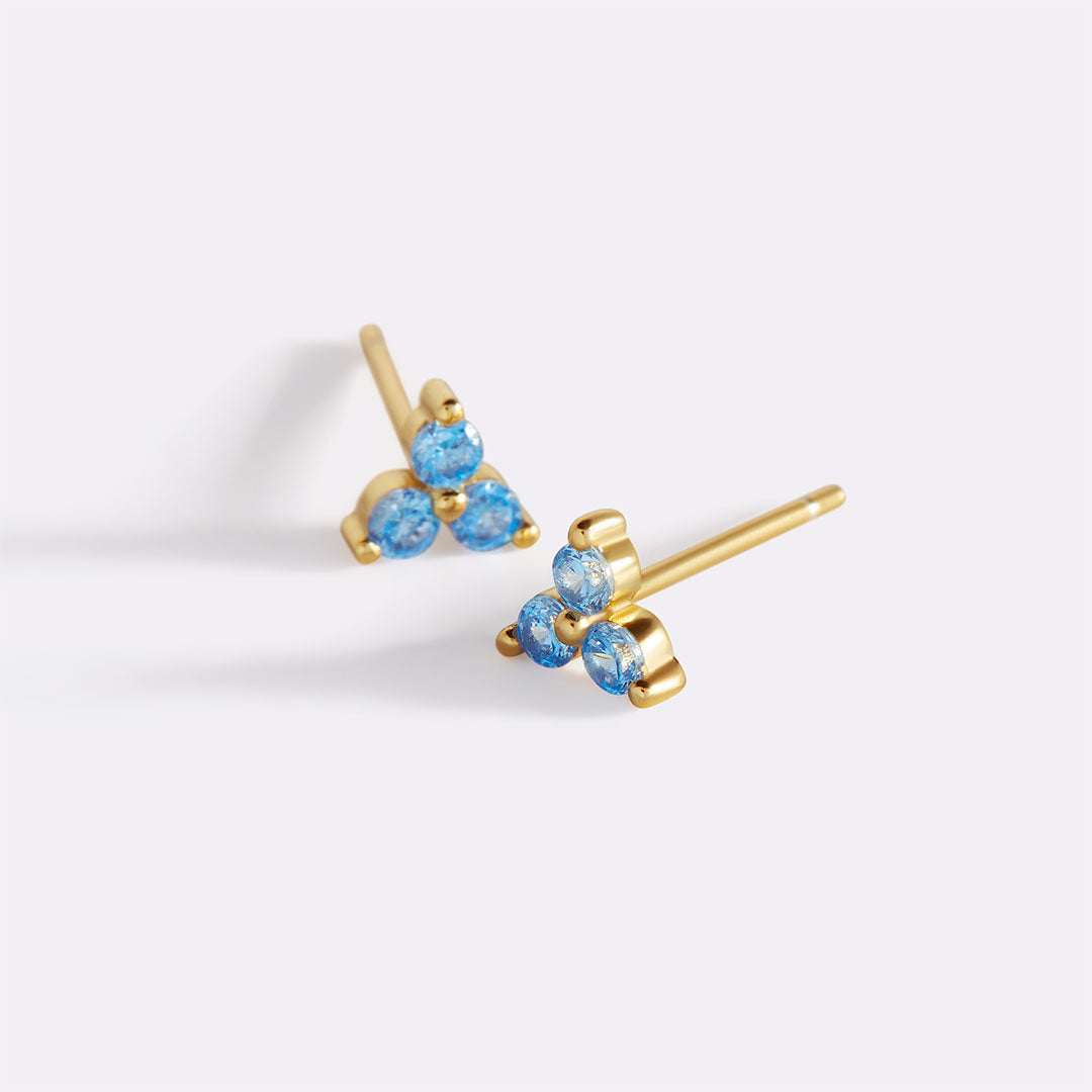 Boucles d'oreilles avec pierre de naissance Trinity