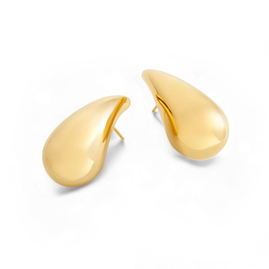 Skulpturale Regentropfen-Ohrringe