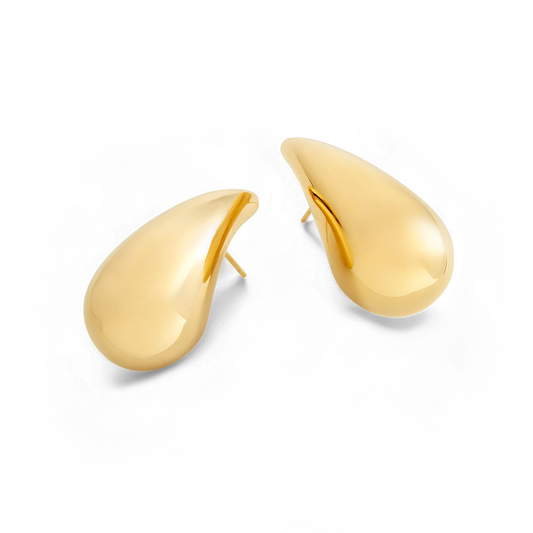 Boucles d'oreilles sculpturales en forme de goutte de pluie