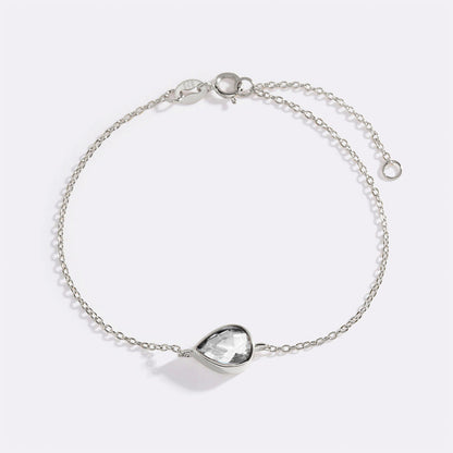 Bracelet en forme de larme avec pierre de naissance