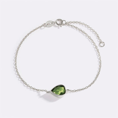 Bracelet en forme de larme avec pierre de naissance