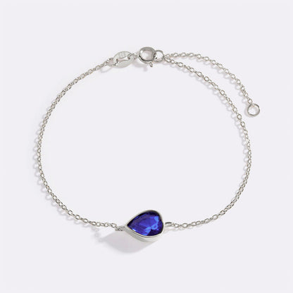 Bracelet en forme de larme avec pierre de naissance