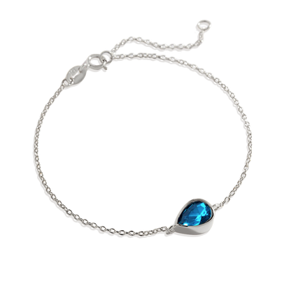 Bracelet en forme de larme avec pierre de naissance