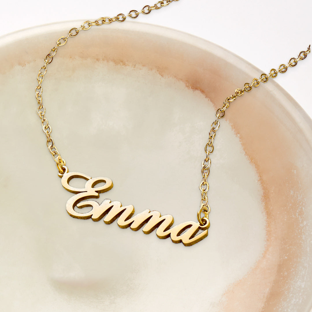 Collier avec nom en plume 