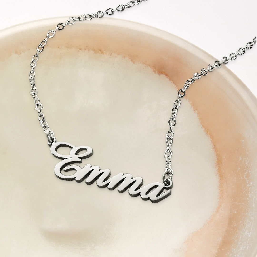 Collier avec nom en plume 