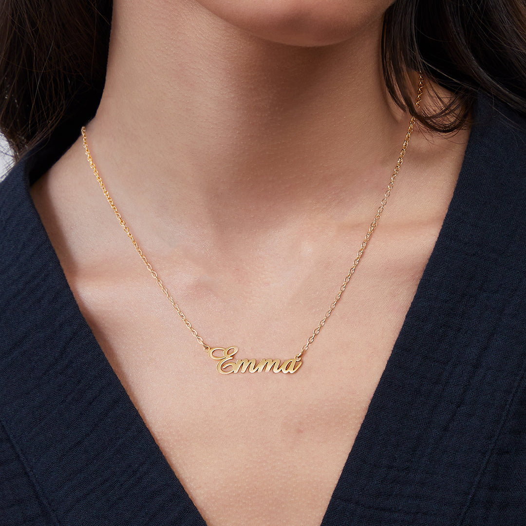 Collier avec nom en plume 