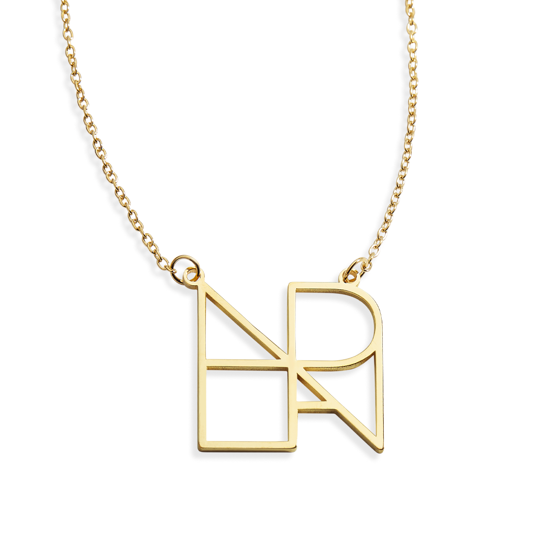 Collier minimaliste avec nom et monogramme