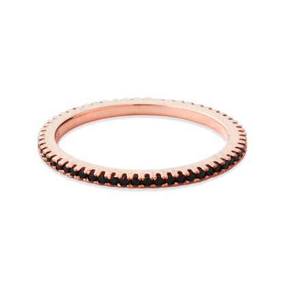 Bague d'éternité en diamant noir