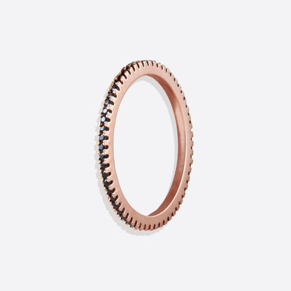 Bague d'éternité en diamant noir