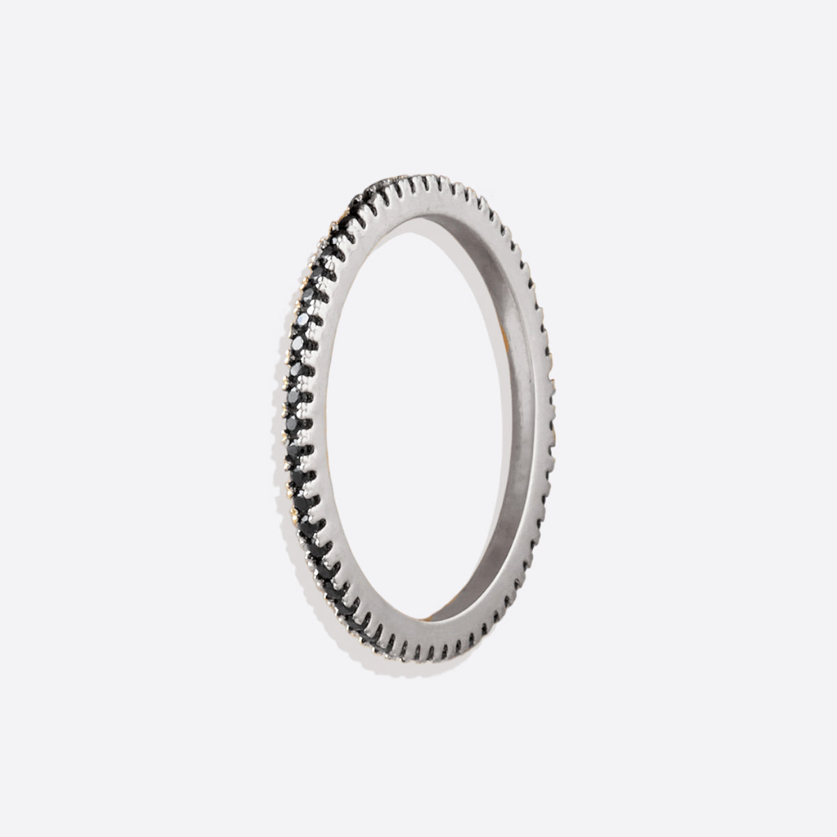 Bague d'éternité en diamant noir