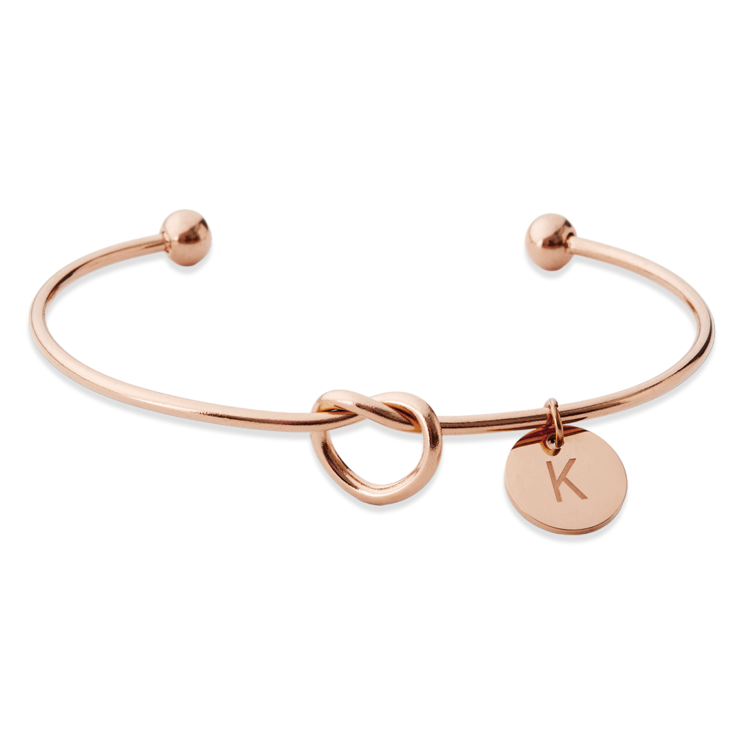 Personalized Tie the Knot Bracelet • Bridesmaid Gift Bracelet