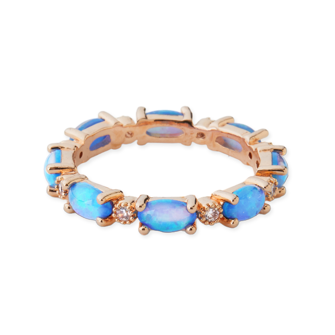Bague d'éternité en opale de feu