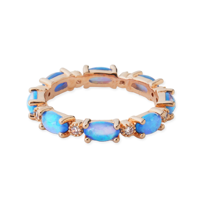 Bague d'éternité en opale de feu