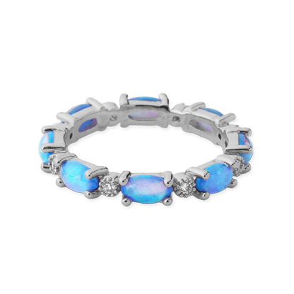 Bague d'éternité en opale de feu