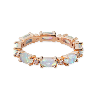 Bague d'éternité en opale de feu
