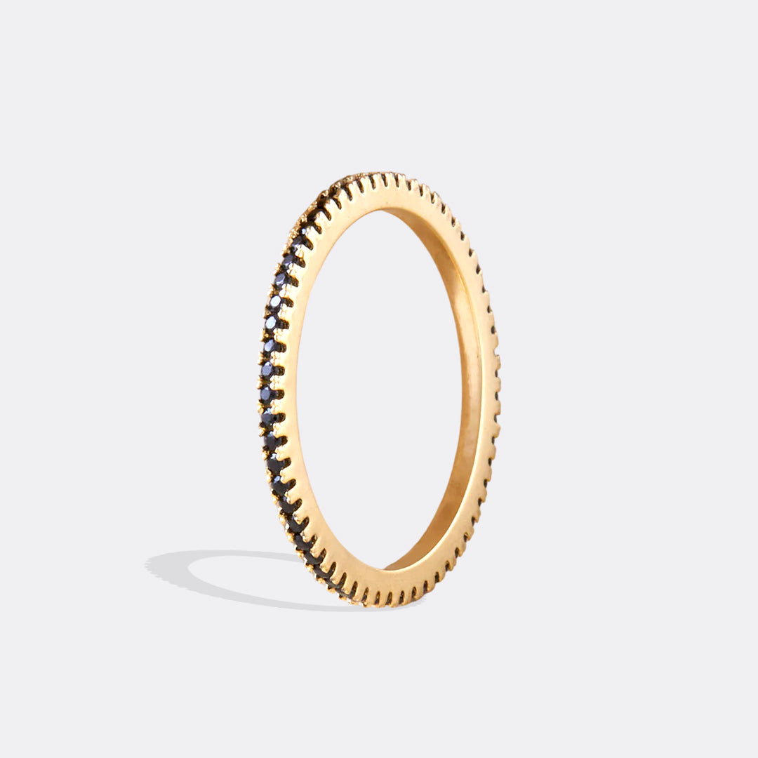 Bague d'éternité en diamant noir