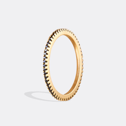 Bague d'éternité en diamant noir