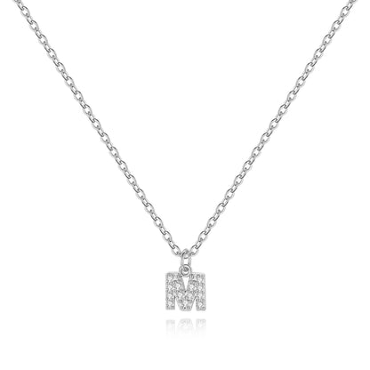 Pavé-Halskette mit Großbuchstaben