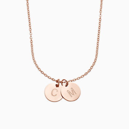Collier délicat avec disque initial