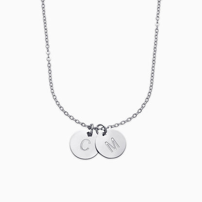 Collier délicat avec disque initial