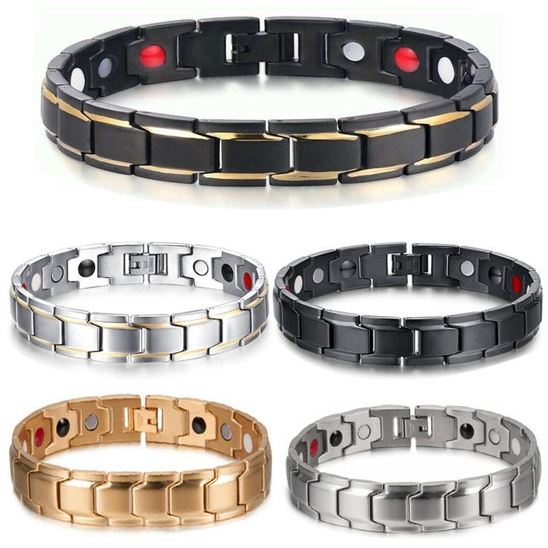 Magnettherapie-Armbänder - Schwarz, Silber, Gold