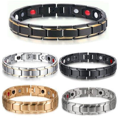Magnettherapie-Armbänder - Schwarz, Silber, Gold