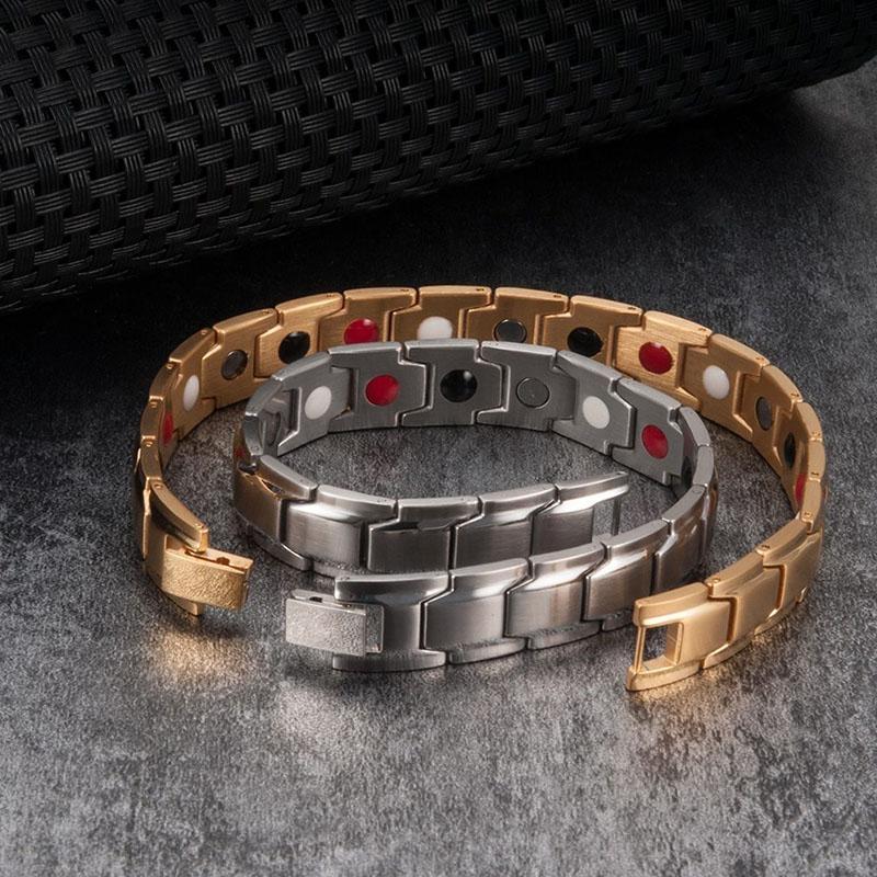 Magnettherapie-Armbänder - Schwarz, Silber, Gold