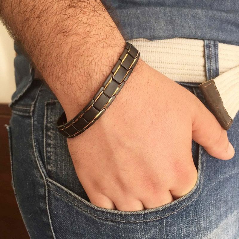 Magnettherapie-Armbänder - Schwarz, Silber, Gold