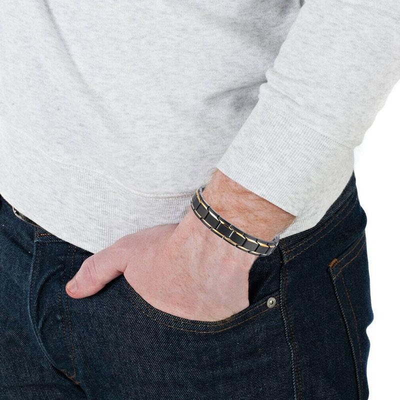 Magnettherapie-Armbänder - Schwarz, Silber, Gold