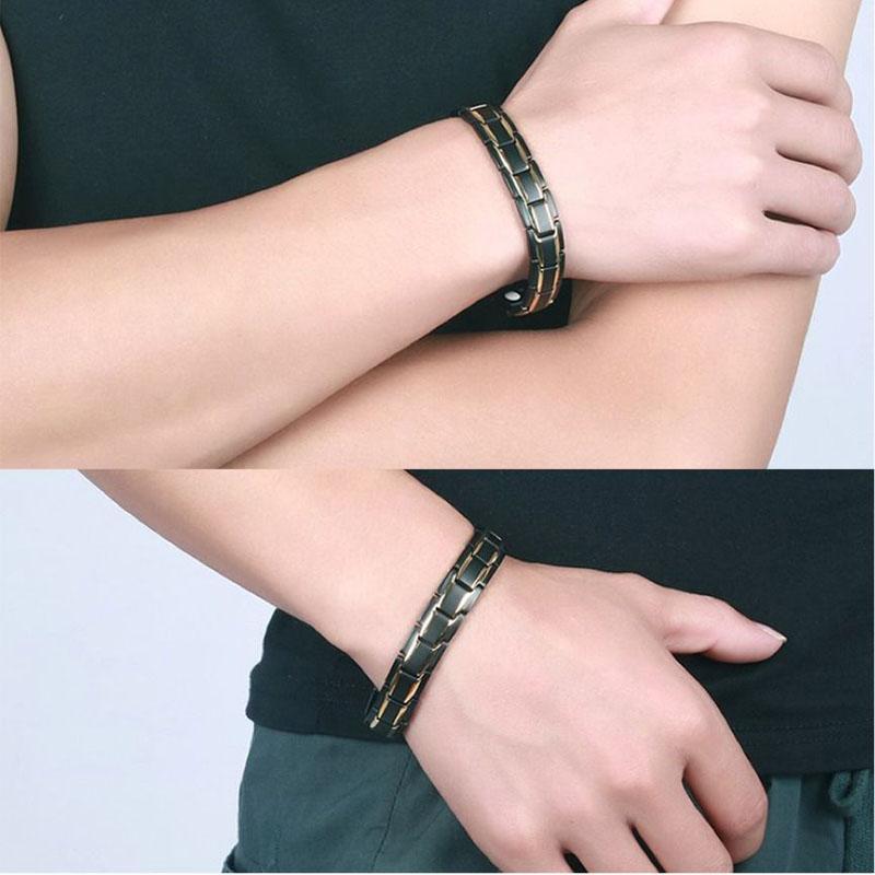 Magnettherapie-Armbänder - Schwarz, Silber, Gold